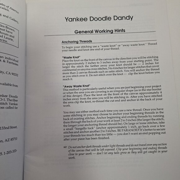 Fleur De Paris Yankee Doodle Dandy Cross-Stitch Chart Book Carol Costello - Picture 10 of 10